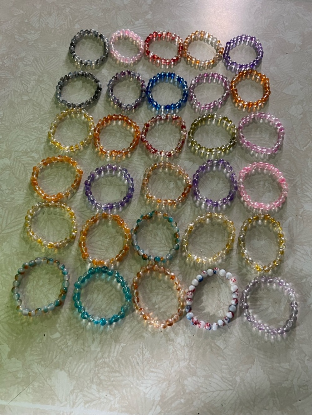 Assorted Beaded Stretch Bracelets - Multicolor Set B137